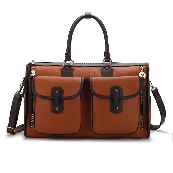 MKFCollection Genevieve Weekender Bag - Vegan Leather Designer Handbag Image 1