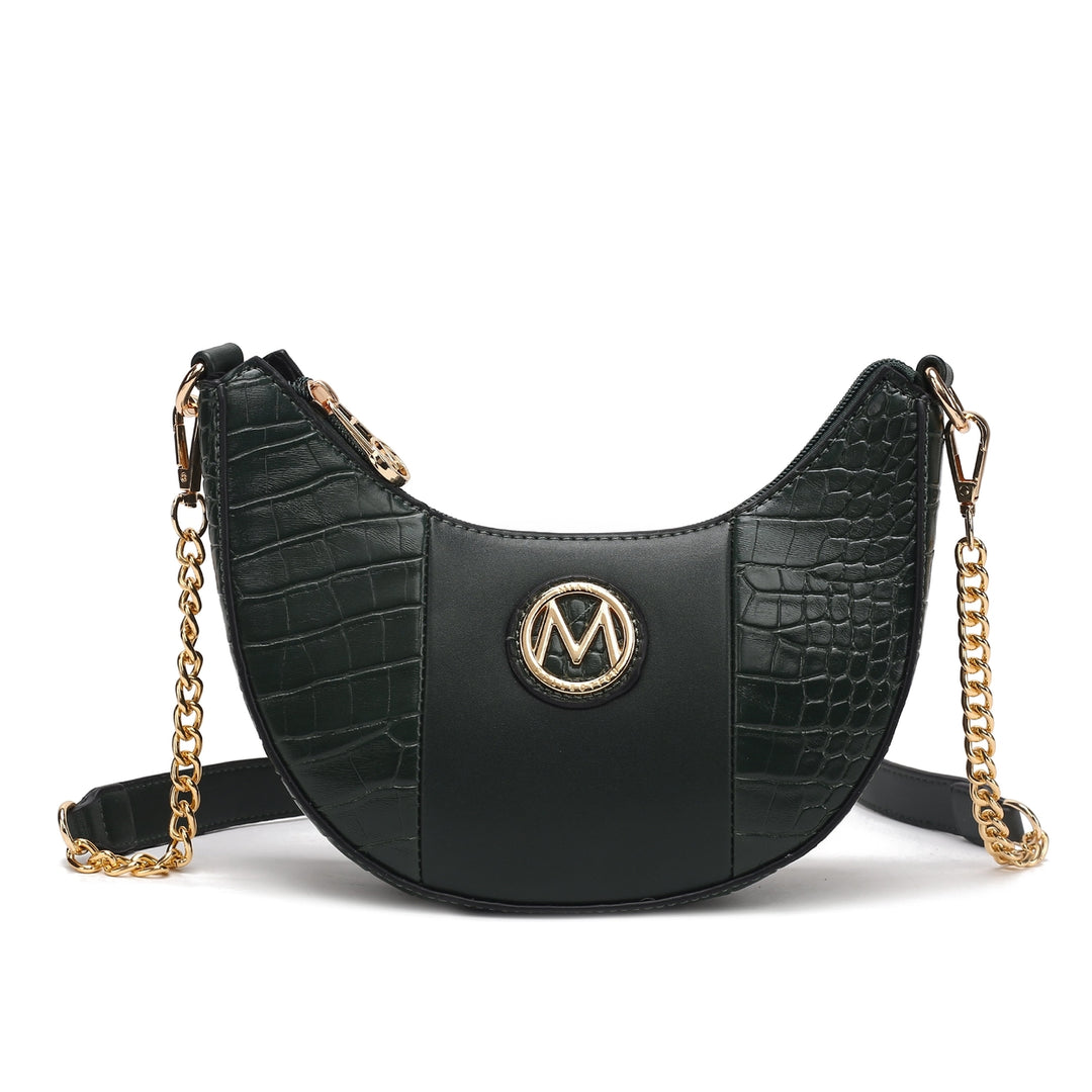 MKFCollection Amira Embossed Crossbody Bag - Vegan Leather Designer Handbag Image 1