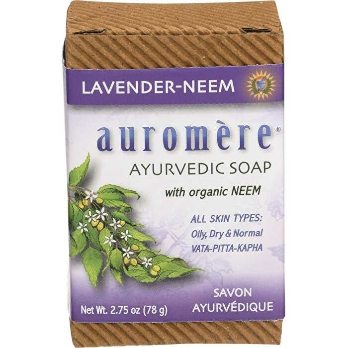 Auromere Neem Soap Ayurvedic Lavender Neem 12x78g Image 1