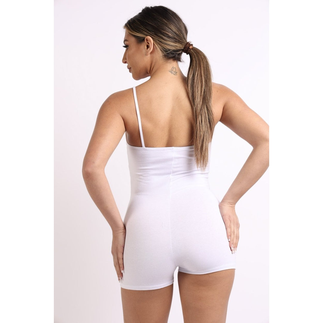 Sexy Spaghetti Strap Party Comfy Daily Basic Short Bodycon Romper Image 4