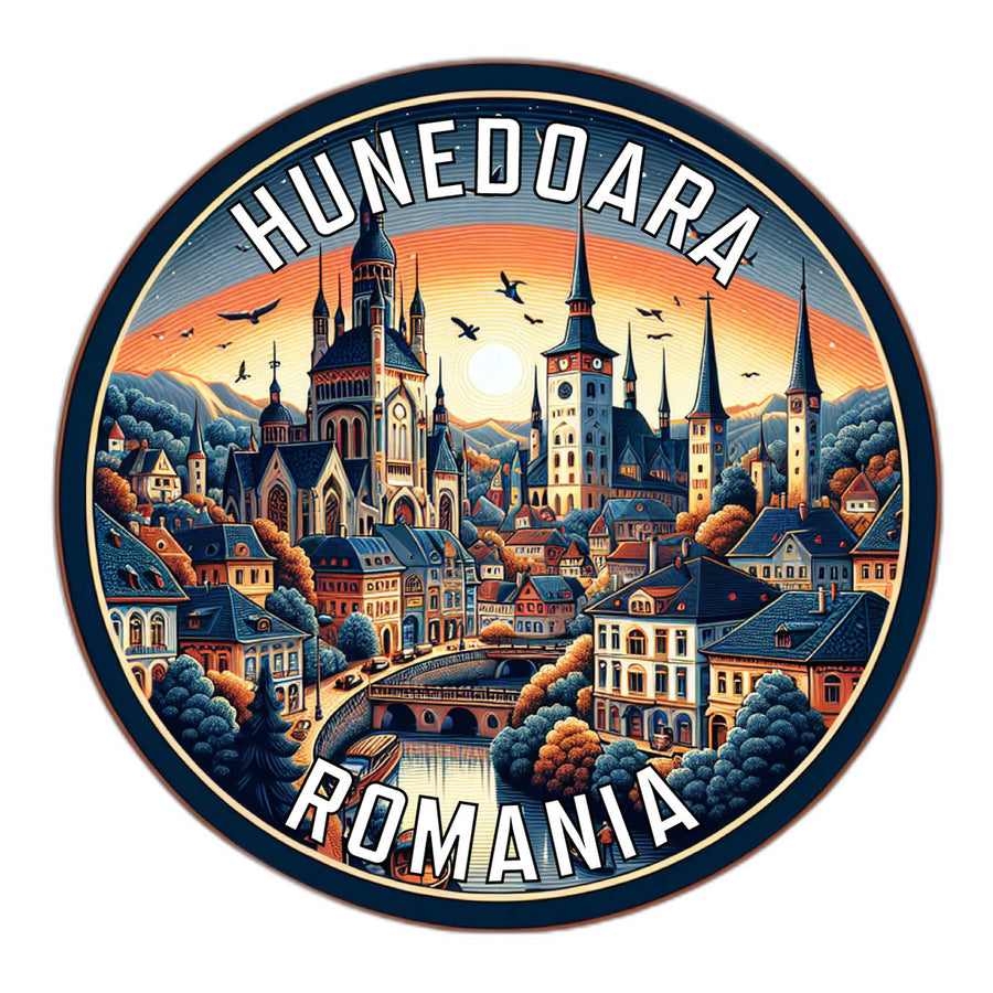 Hunedoara Romania Souvenir Die Cut Flat Magnet Image 1