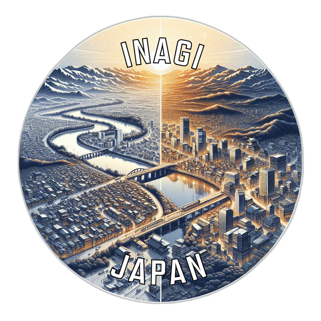 Inagi Japan Souvenir Die Cut Flat Magnet Image 1