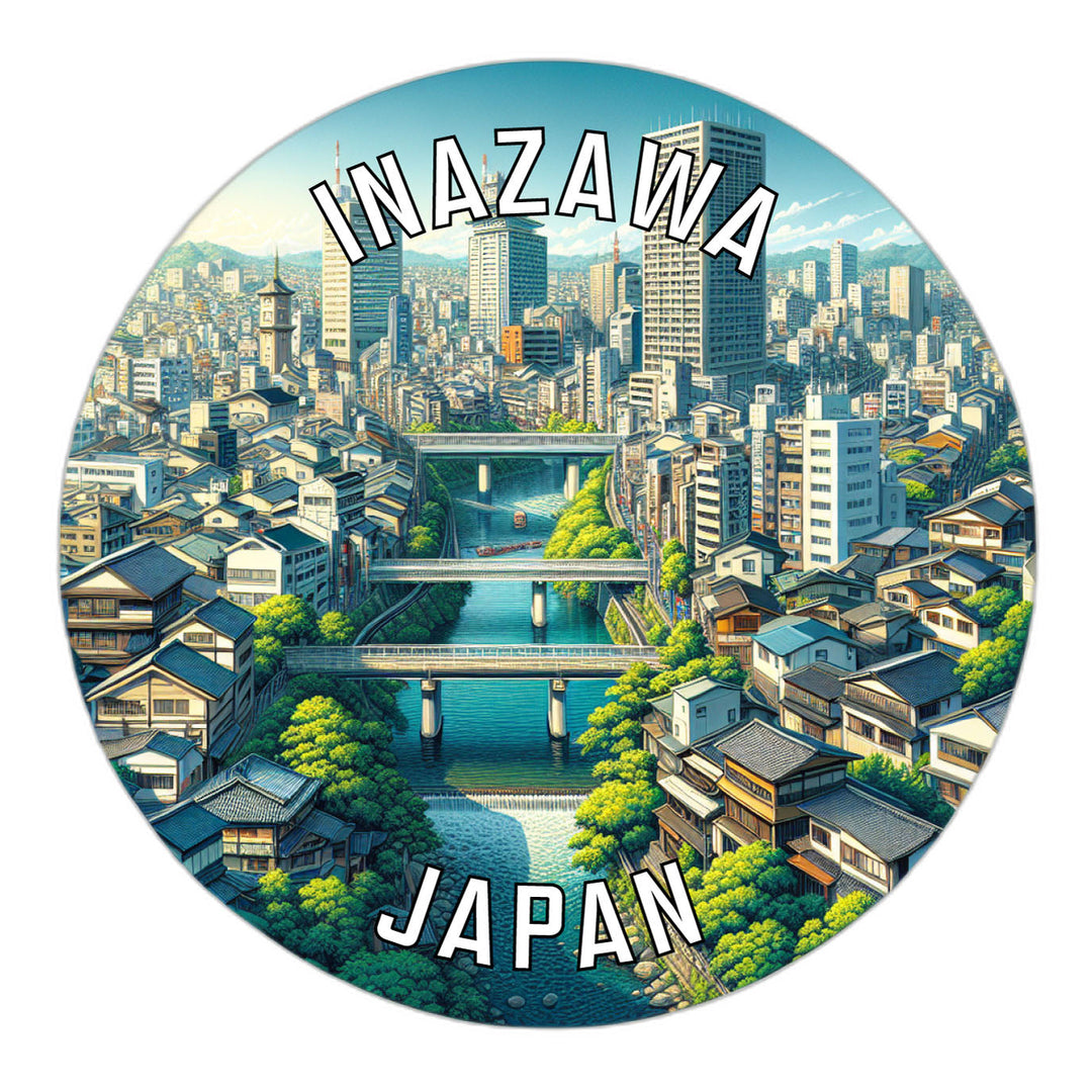 Inazawa Japan Souvenir Die Cut Flat Magnet Image 1