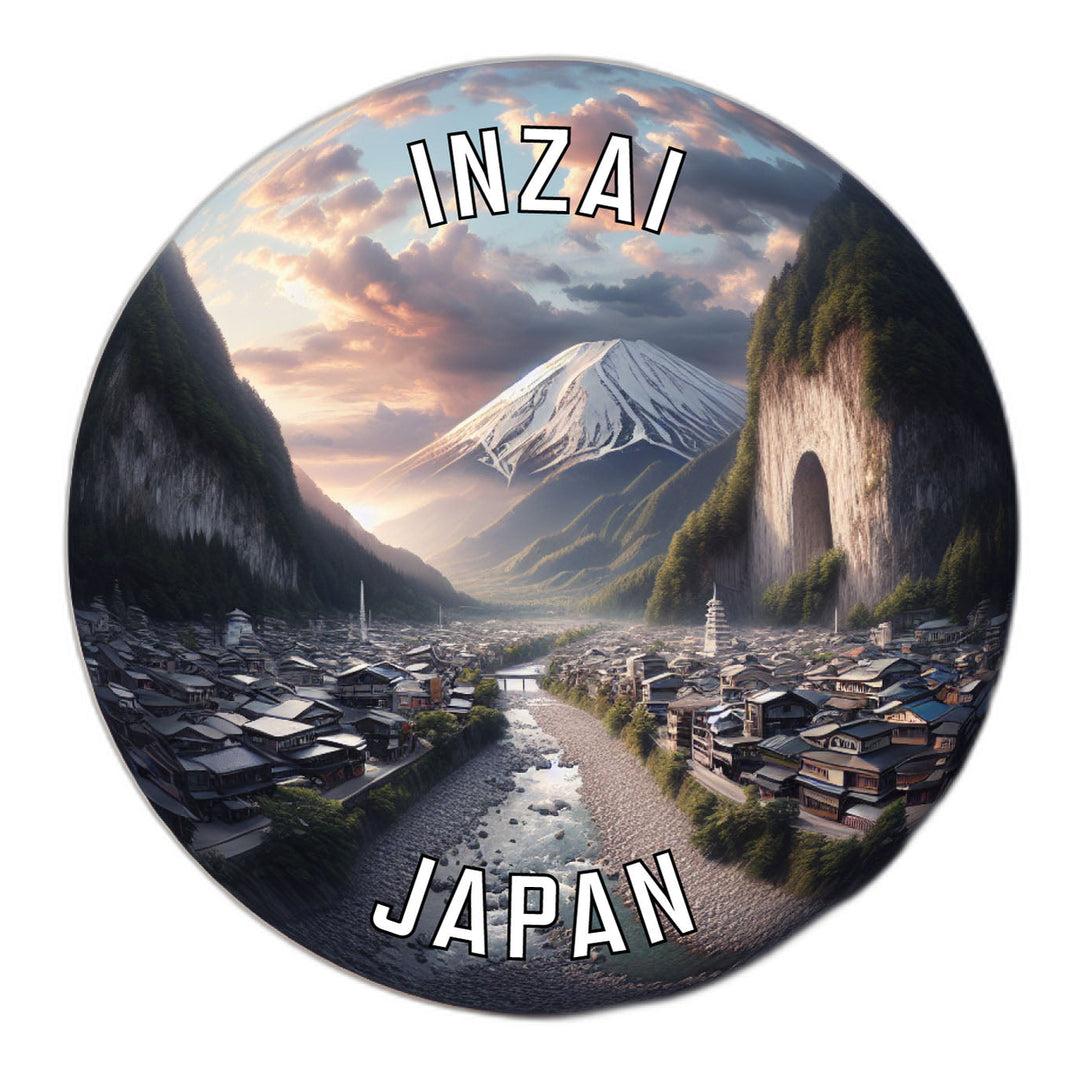 Inzai Japan Souvenir Die Cut Flat Magnet Image 1