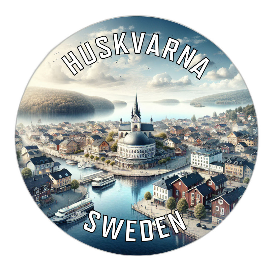 Huskvarna Sweden Souvenir Die Cut Flat Magnet Image 1