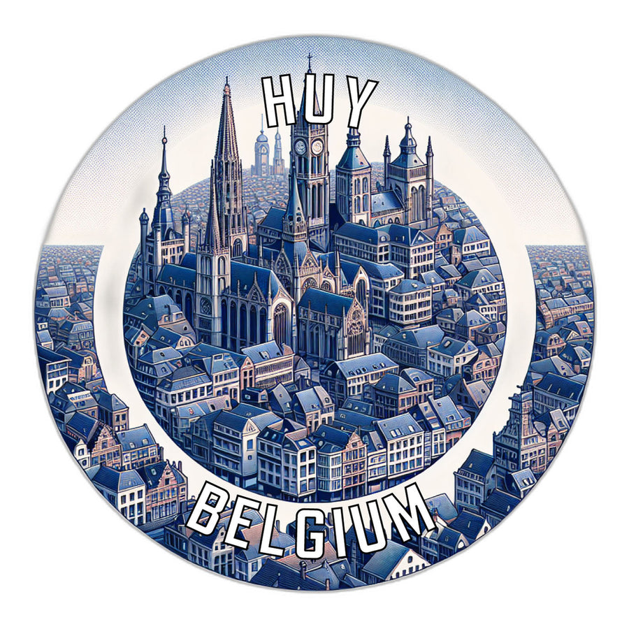 Huy Belgium Souvenir Die Cut Flat Magnet Image 1