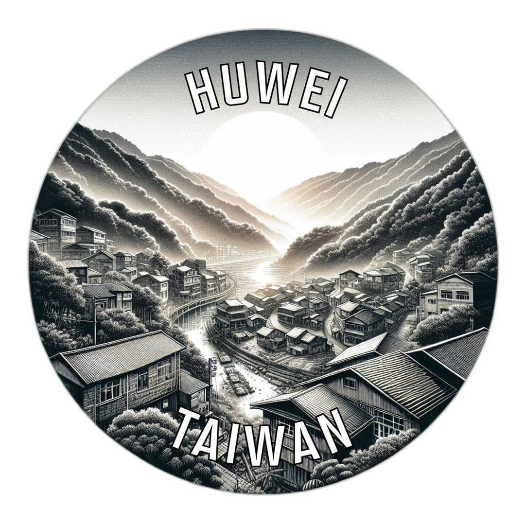 Huwei Taiwan Souvenir Die Cut Flat Magnet Image 1