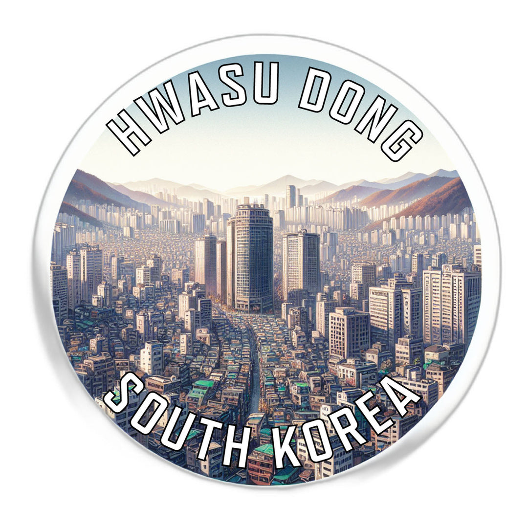 Hwasu dong Korea South Souvenir Die Cut Flat Magnet Image 1