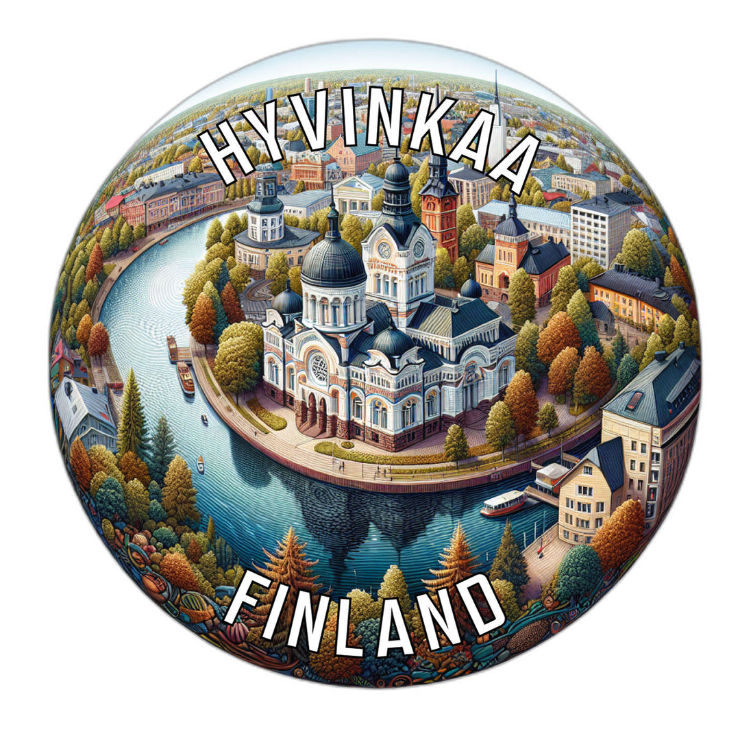 Hyvinkaa Finland Souvenir Die Cut Flat Magnet Image 1