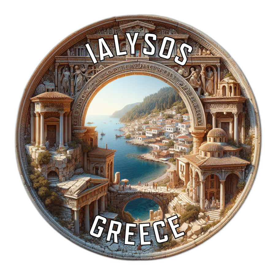 Ialysos Greece Souvenir Die Cut Flat Magnet Image 1