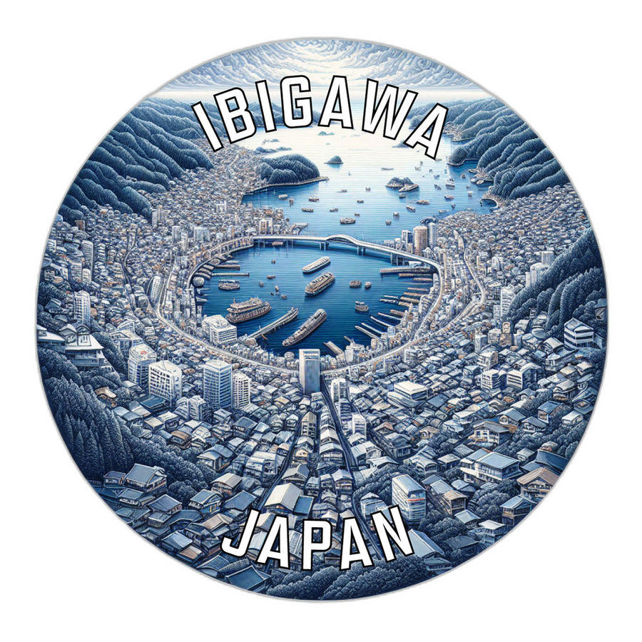 Ibigawa Japan Souvenir Die Cut Flat Magnet Image 1