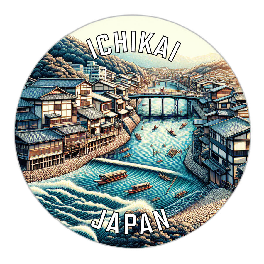 Ichikai Japan Souvenir Die Cut Flat Magnet Image 1