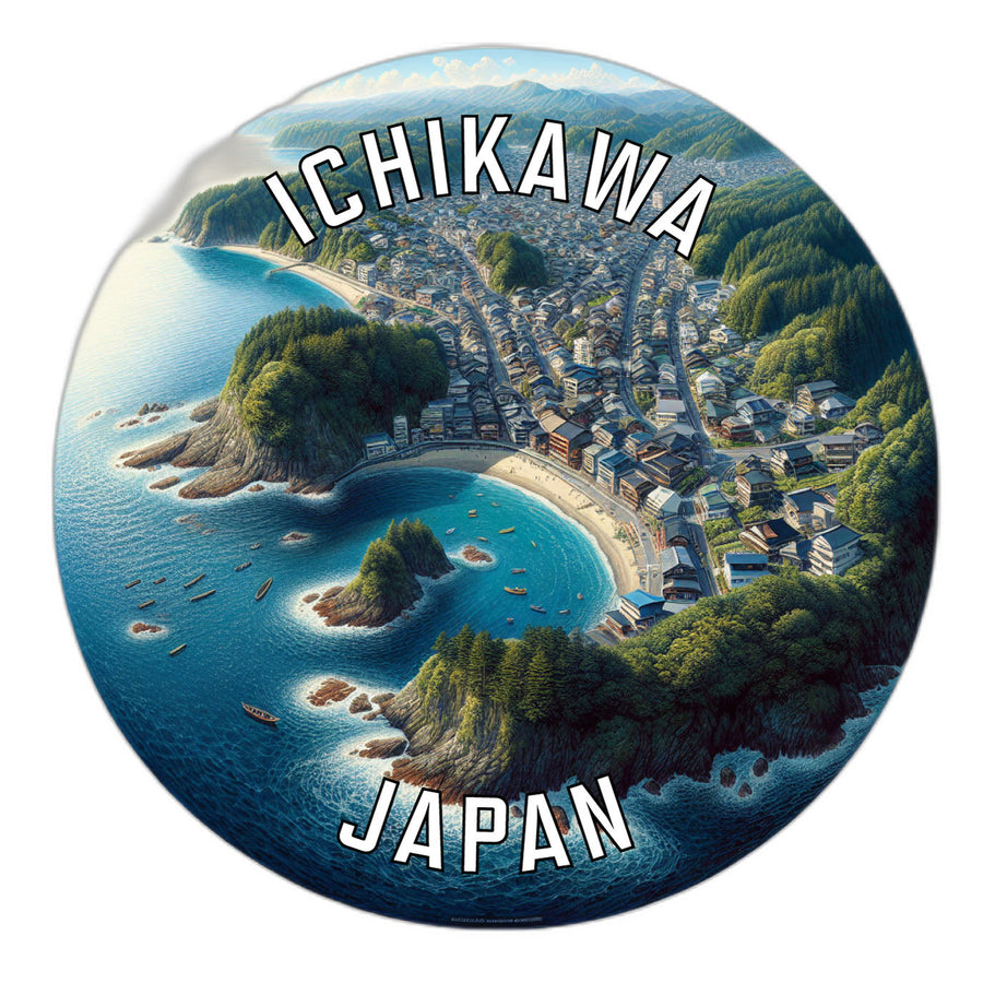 Ichikawa Japan Souvenir Die Cut Flat Magnet Image 1