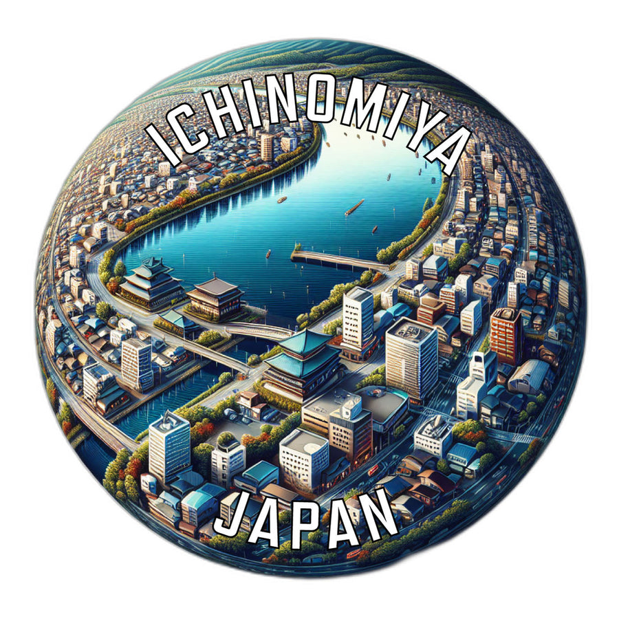 Ichinomiya Japan Souvenir Die Cut Flat Magnet Image 1