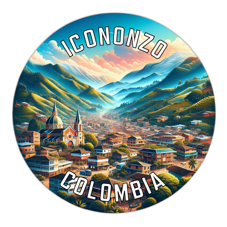 Icononzo Colombia Souvenir Die Cut Flat Magnet Image 1