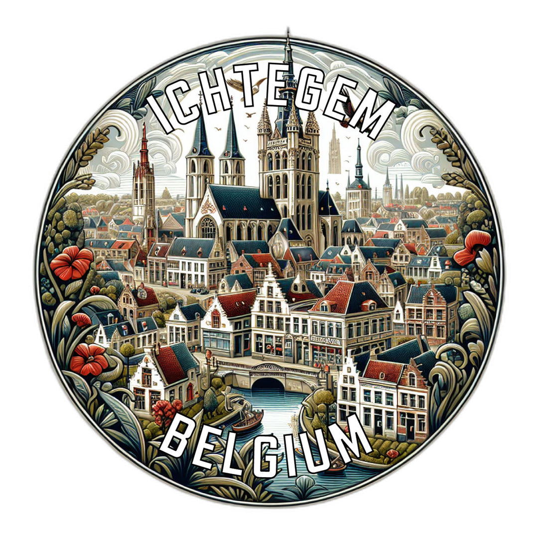 Ichtegem Belgium Souvenir Die Cut Flat Magnet Image 1