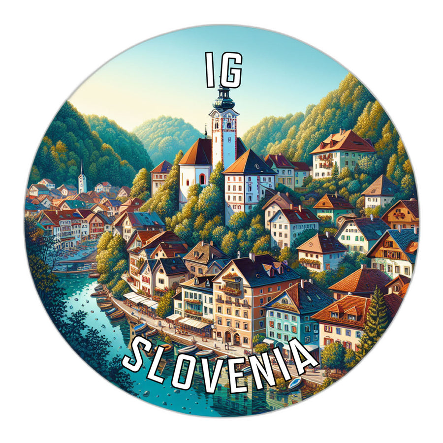 Ig Slovenia Souvenir Die Cut Flat Magnet Image 1