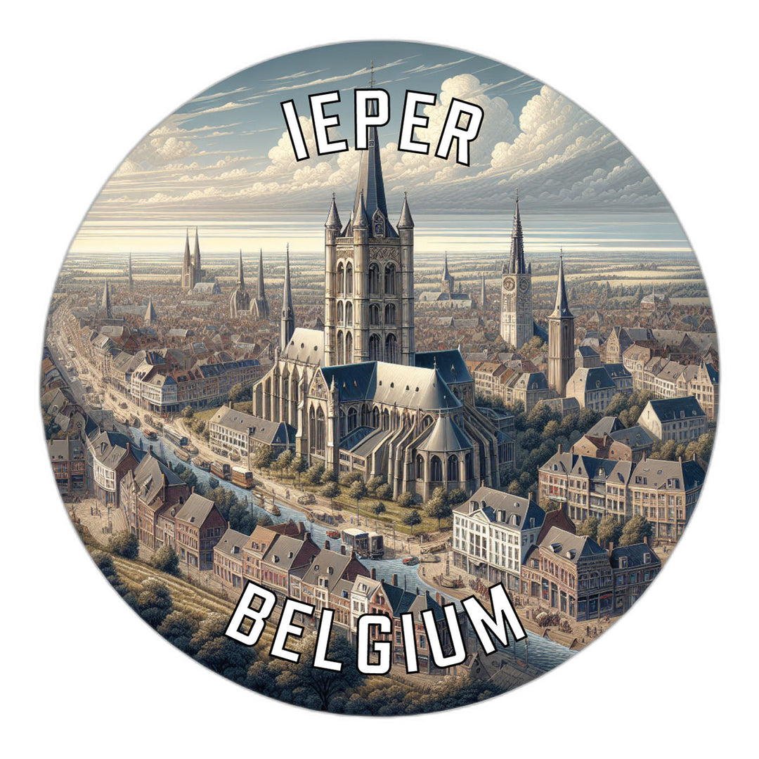 Ieper Belgium Souvenir Die Cut Flat Magnet Image 1