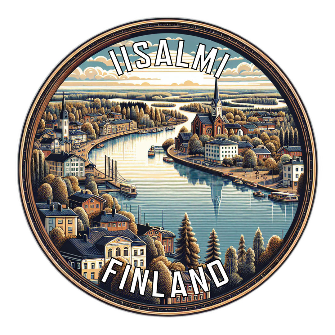 Iisalmi Finland Souvenir Die Cut Flat Magnet Image 1