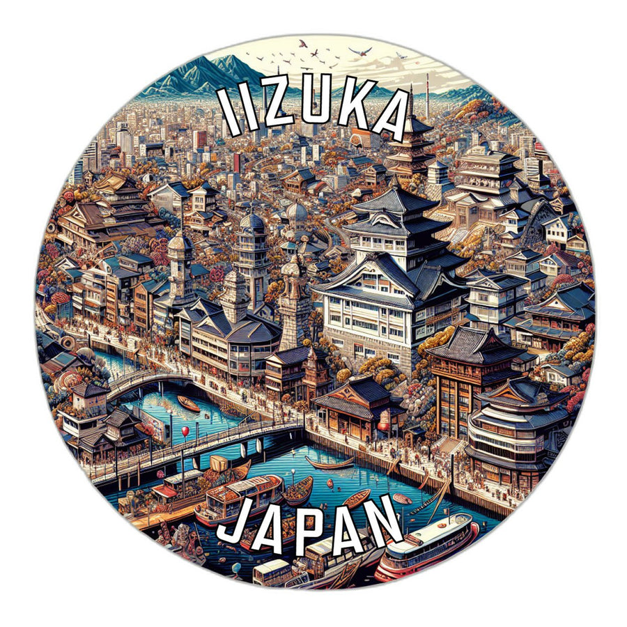 Iizuka Japan Souvenir Die Cut Flat Magnet Image 1