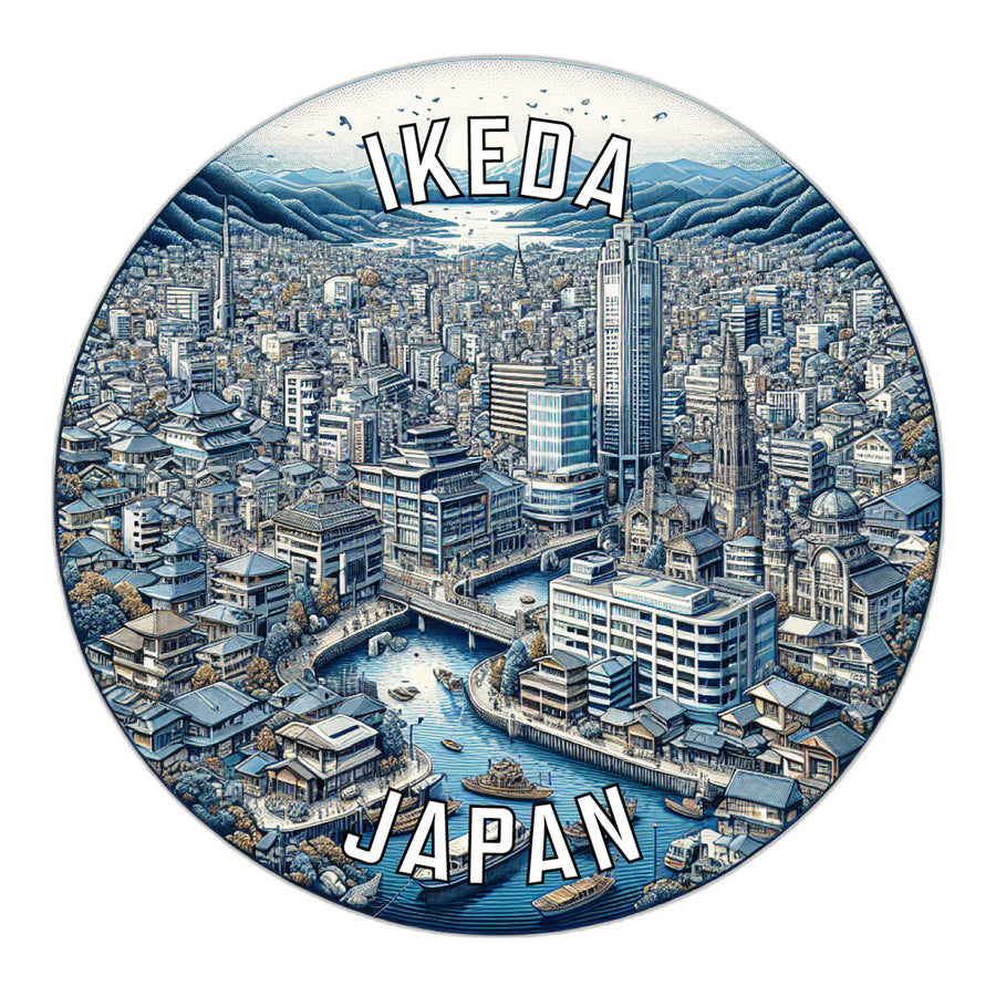 Ikeda Japan Souvenir Die Cut Flat Magnet Image 1