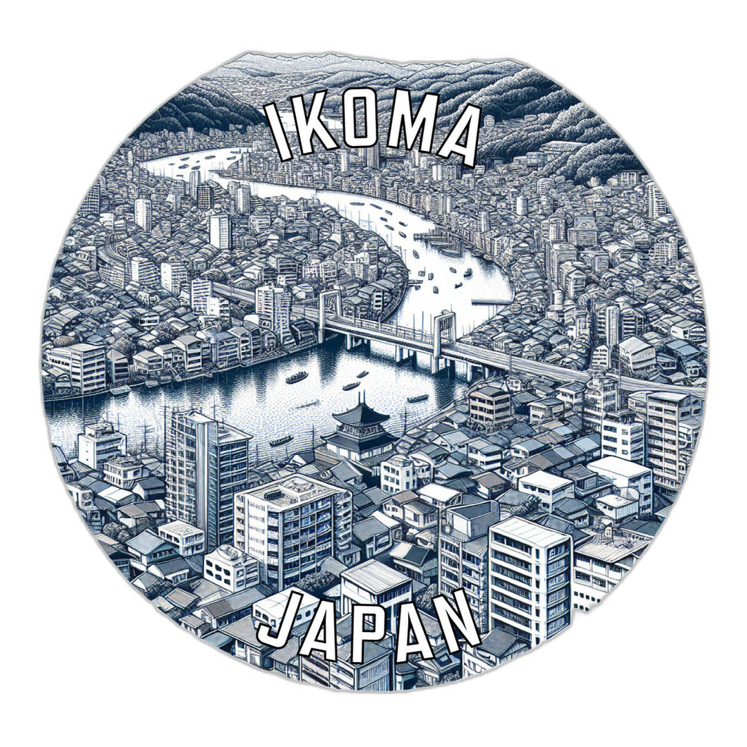 Ikoma Japan Souvenir Die Cut Flat Magnet Image 1