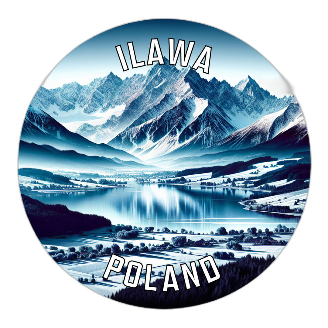 Ilawa Poland Souvenir Die Cut Flat Magnet Image 1