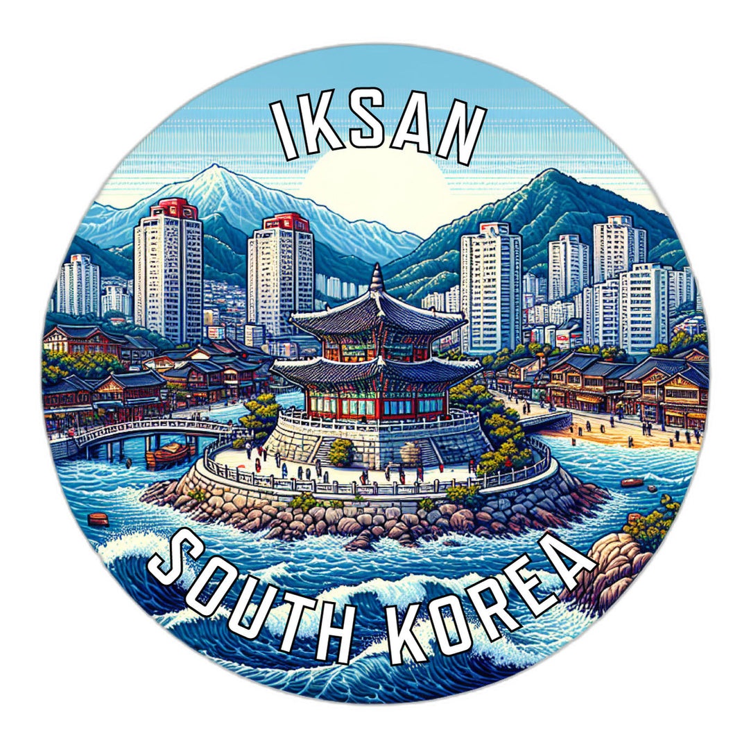 Iksan Korea South Souvenir Die Cut Flat Magnet Image 1