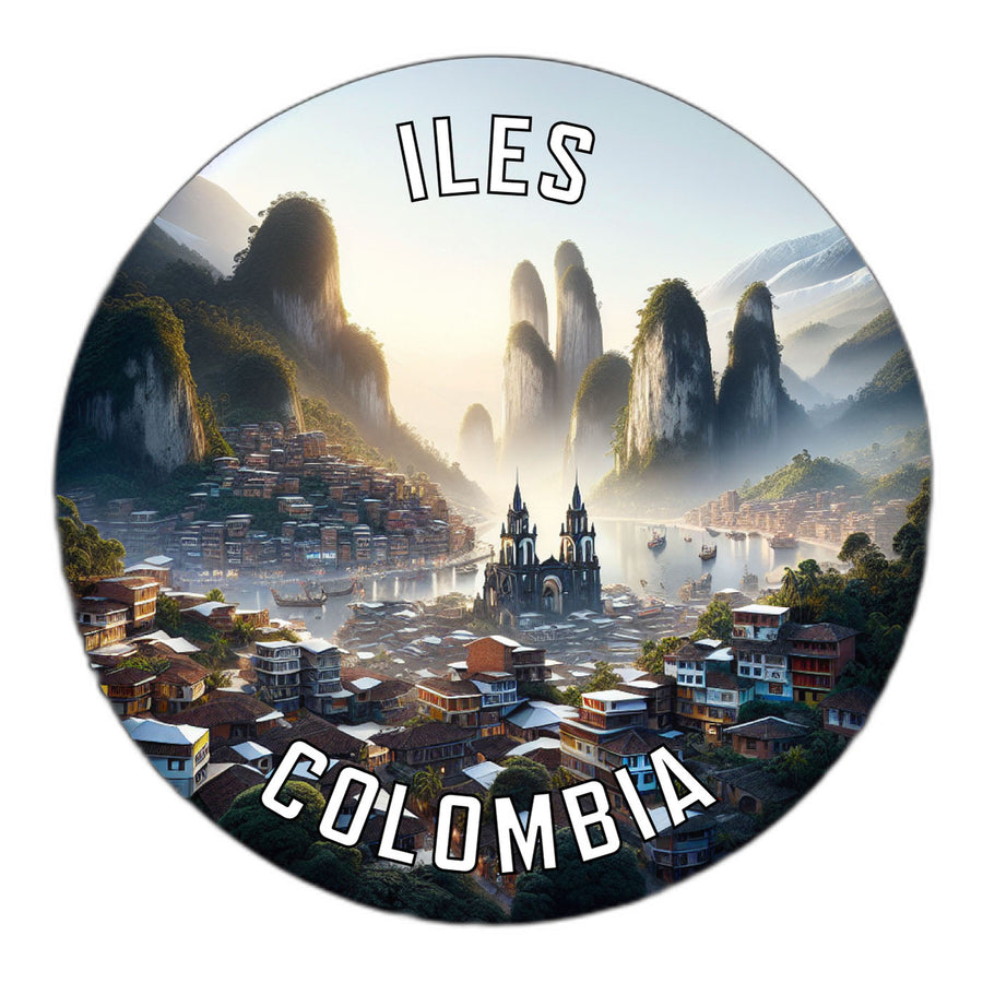 Iles Colombia Souvenir Die Cut Flat Magnet Image 1