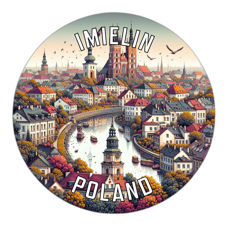 Imielin Poland Souvenir Die Cut Flat Magnet Image 1