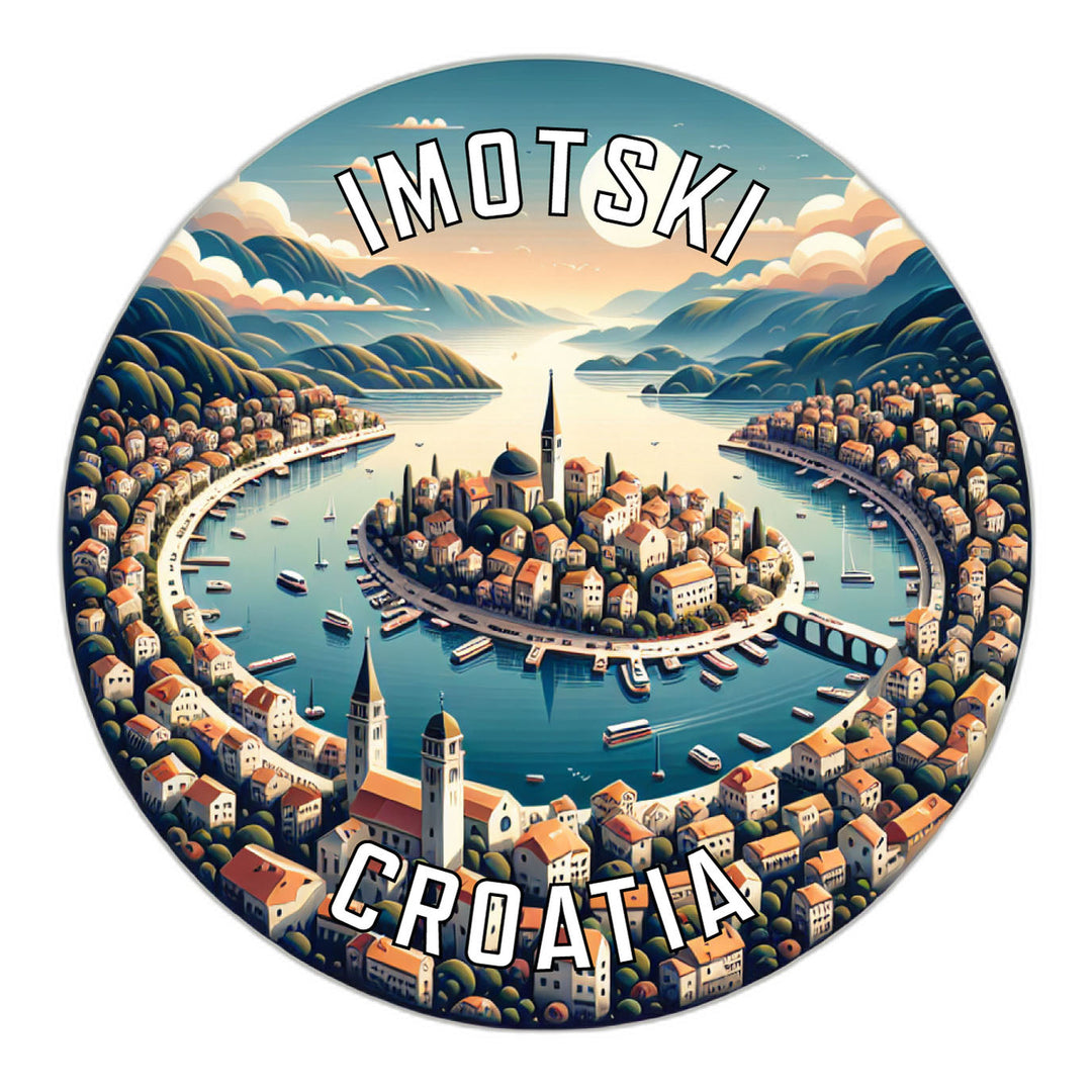 Imotski Croatia Souvenir Die Cut Flat Magnet Image 1