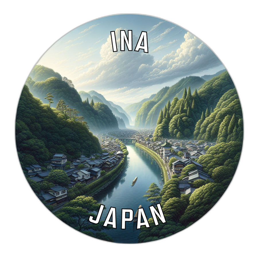 Ina Japan Souvenir Die Cut Flat Magnet Image 1