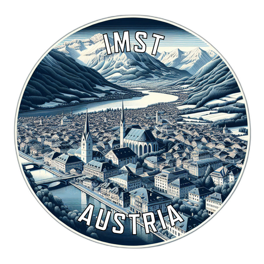 Imst Austria Souvenir Die Cut Flat Magnet Image 1