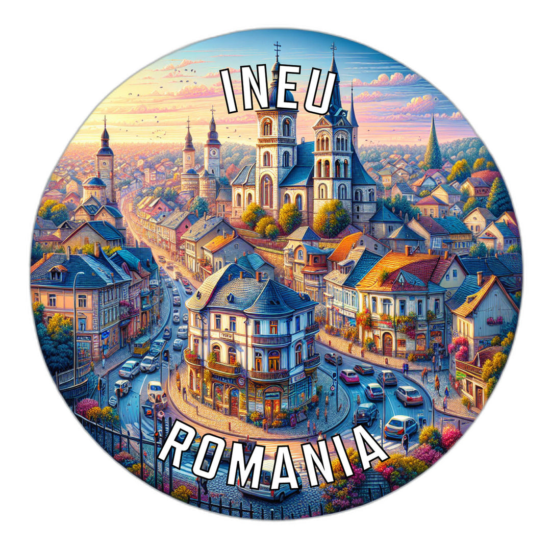 Ineu Romania Souvenir Die Cut Flat Magnet Image 1