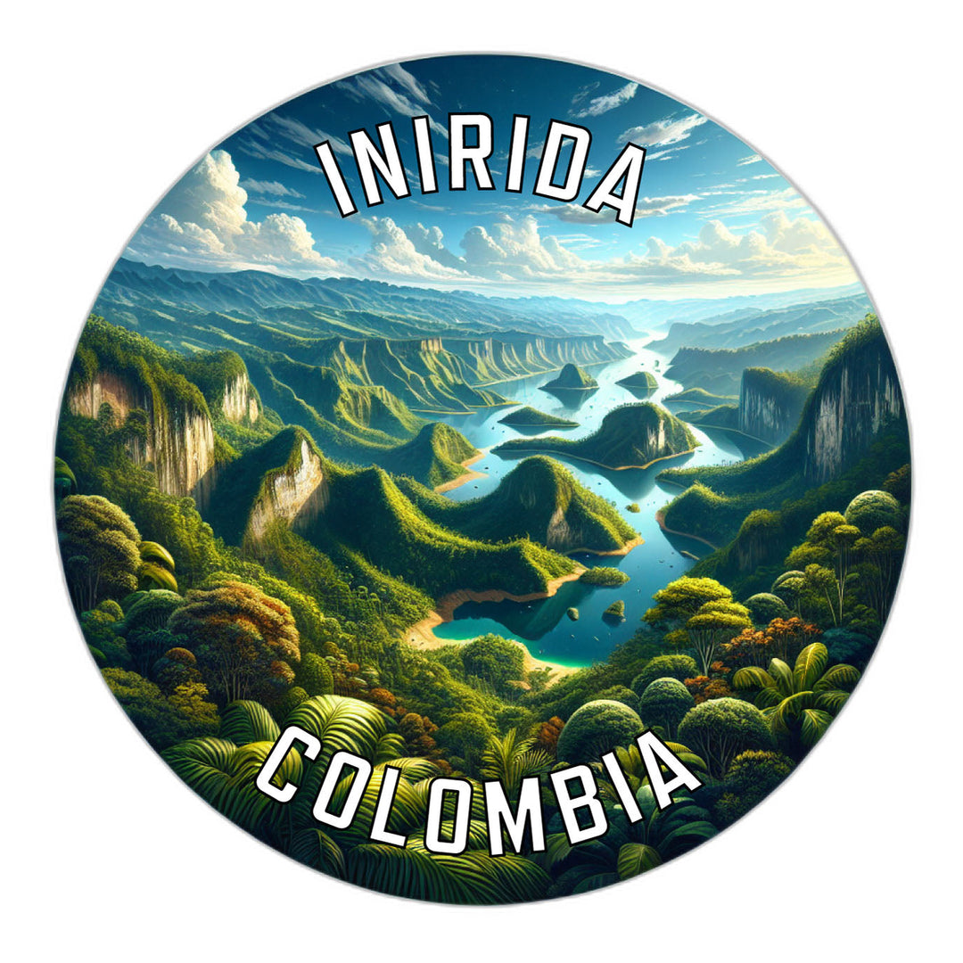 Inirida Colombia Souvenir Die Cut Flat Magnet Image 1