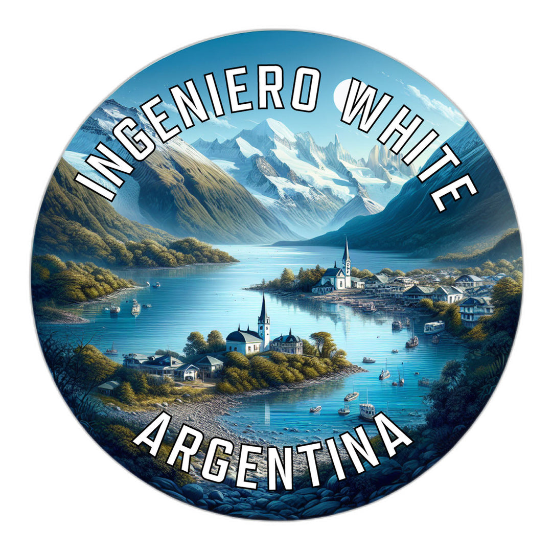 Ingeniero White Argentina Souvenir Die Cut Flat Magnet Image 1