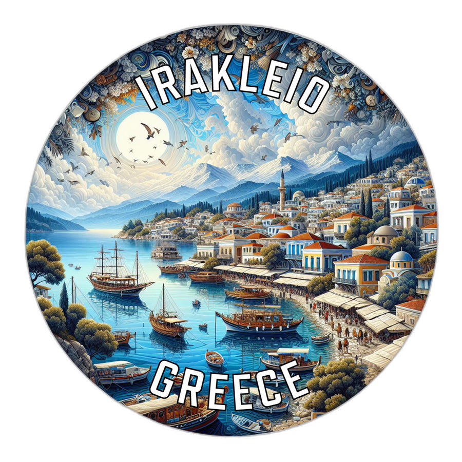 Irakleio Greece Souvenir Die Cut Flat Magnet Image 1