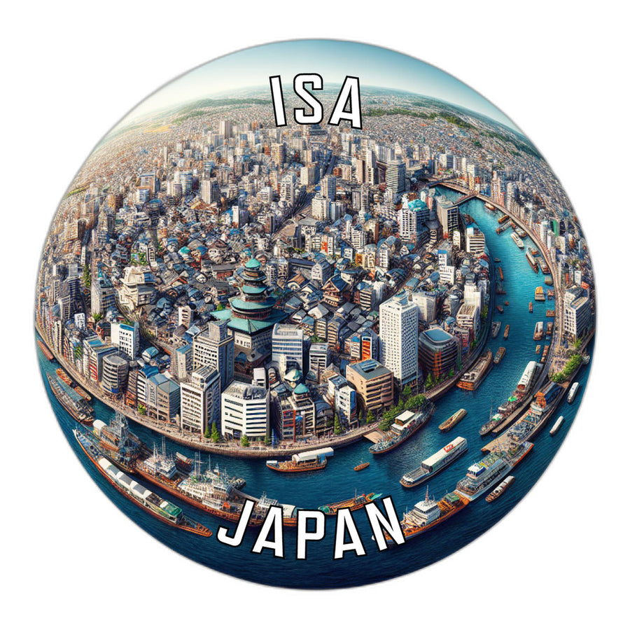 Isa Japan Souvenir Die Cut Flat Magnet Image 1