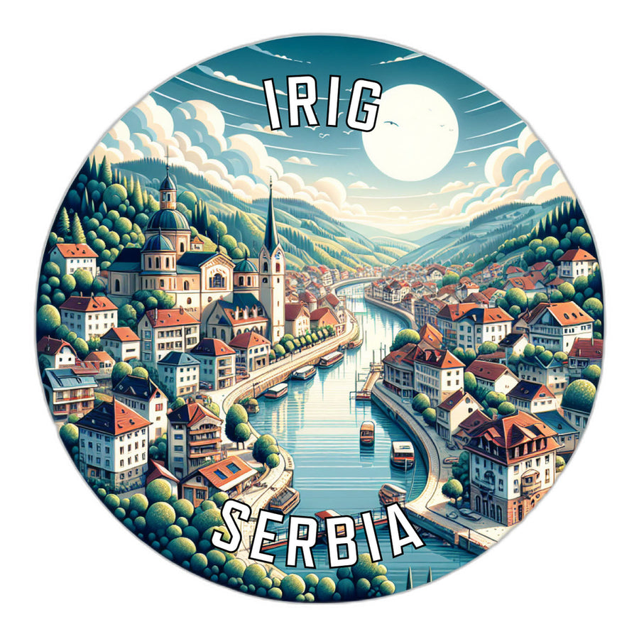 Irig Serbia Souvenir Die Cut Flat Magnet Image 1