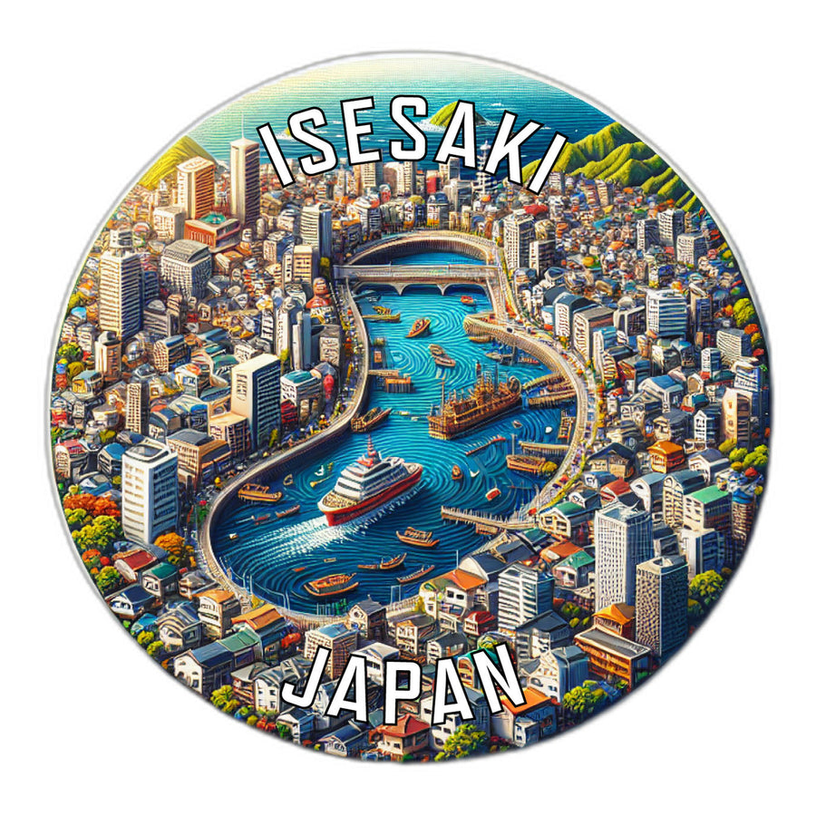 Isesaki Japan Souvenir Die Cut Flat Magnet Image 1