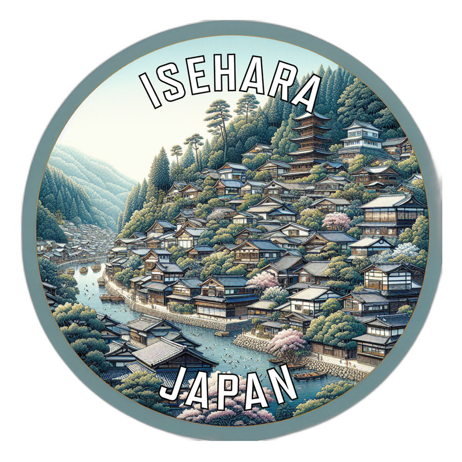 Isehara Japan Souvenir Die Cut Flat Magnet Image 1