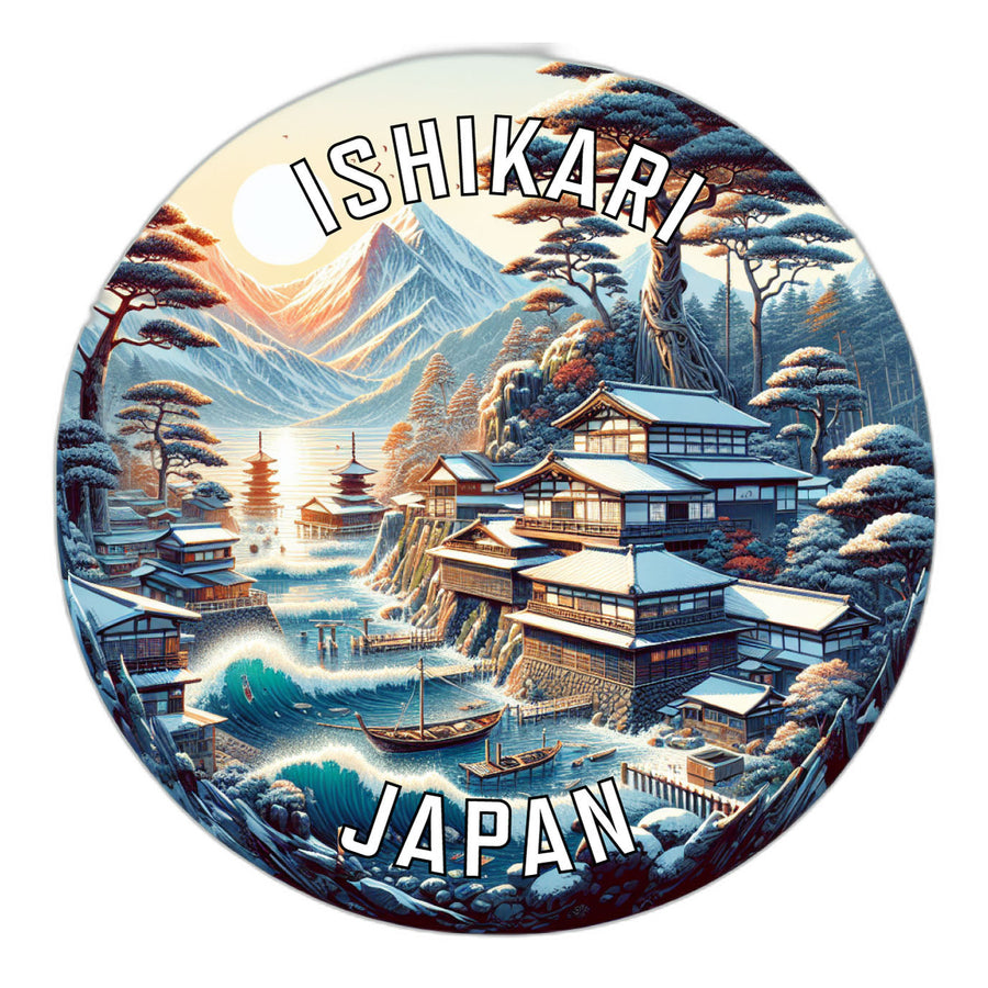 Ishikari Japan Souvenir Die Cut Flat Magnet Image 1