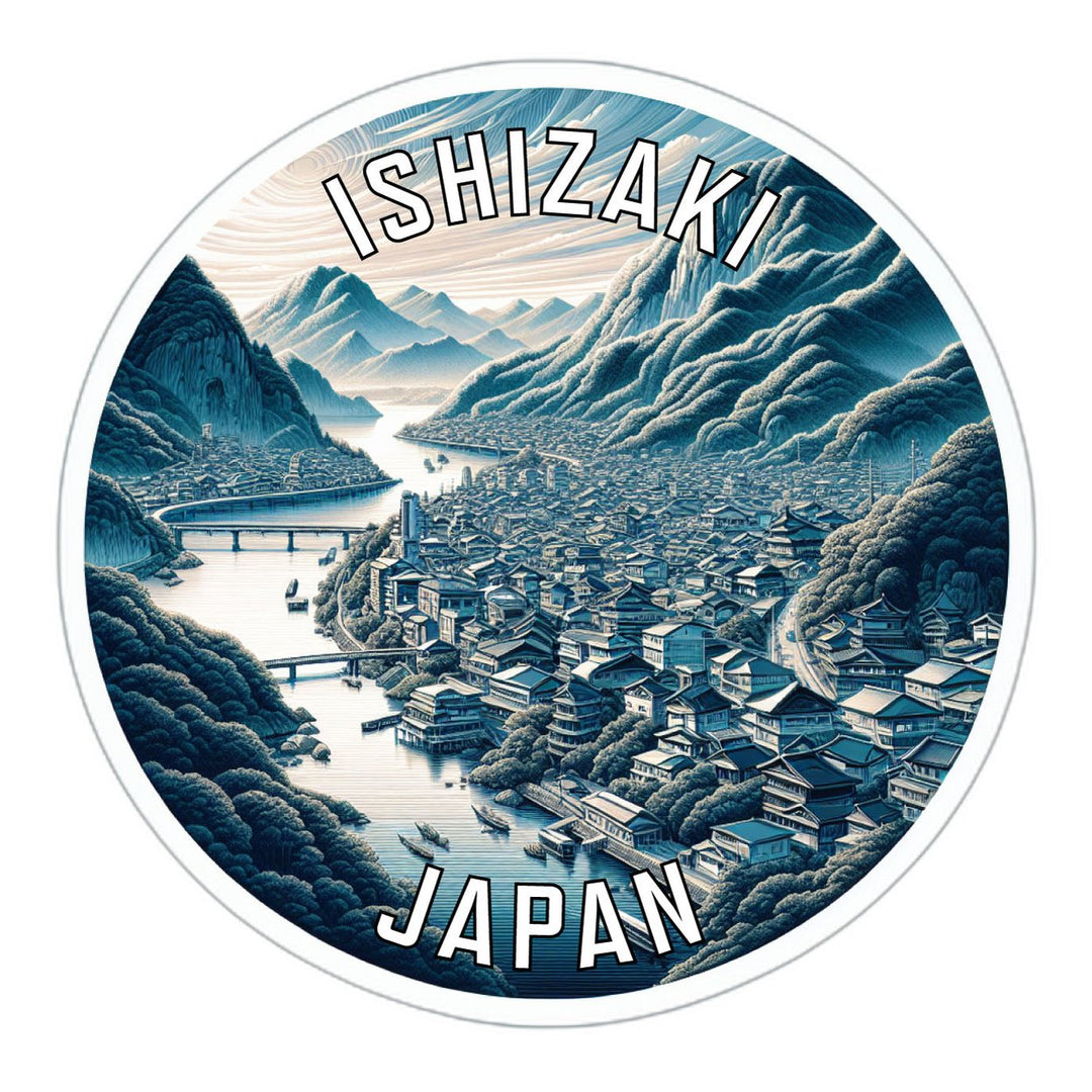 Ishizaki Japan Souvenir Die Cut Flat Magnet Image 1