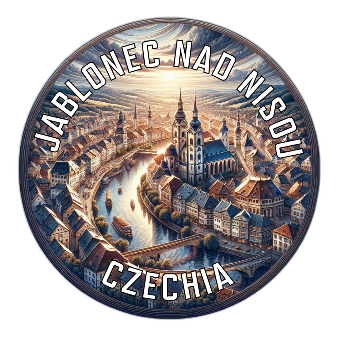 Jablonec nad Nisou Czechia Souvenir Die Cut Flat Magnet Image 1