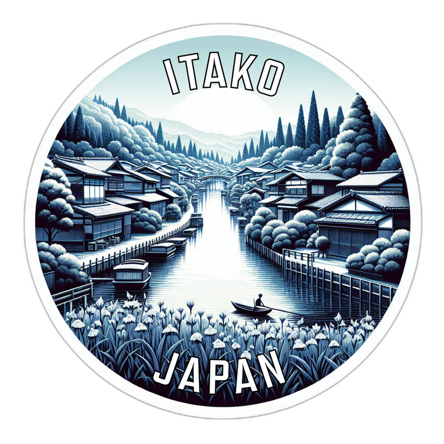 Itako Japan Souvenir Die Cut Flat Magnet Image 1