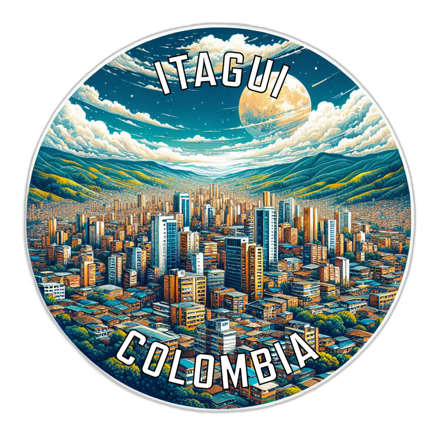 Itagui Colombia Souvenir Die Cut Flat Magnet Image 1