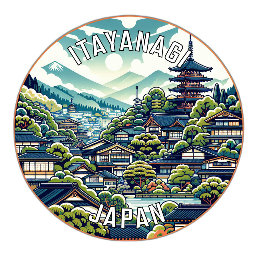 Itayanagi Japan Souvenir Die Cut Flat Magnet Image 1