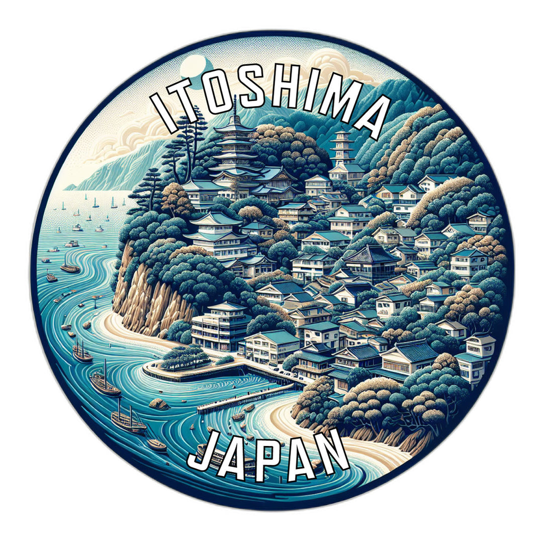 Itoshima Japan Souvenir Die Cut Flat Magnet Image 1