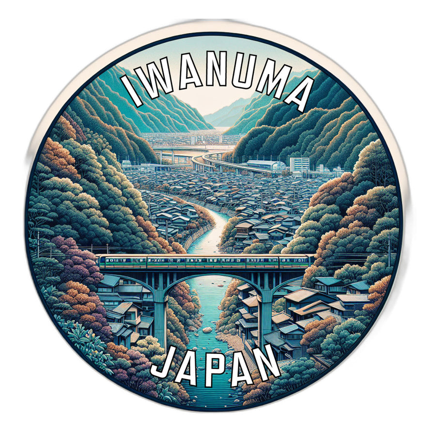 Iwanuma Japan Souvenir Die Cut Flat Magnet Image 1