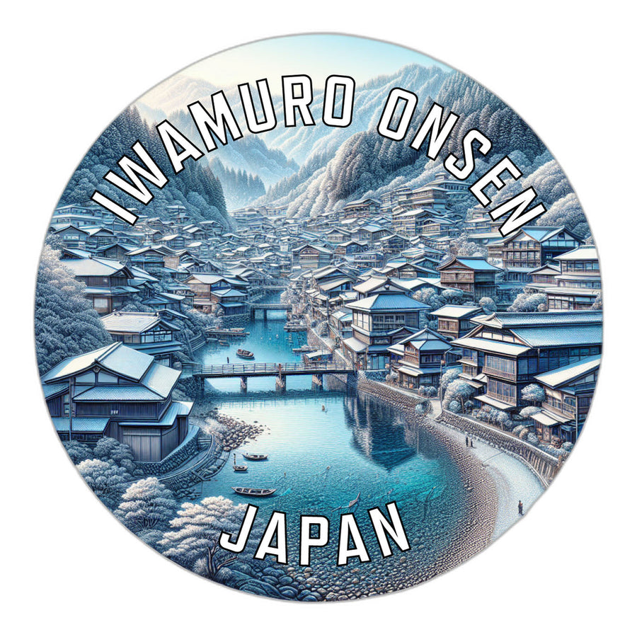 Iwamuro onsen Japan Souvenir Die Cut Flat Magnet Image 1